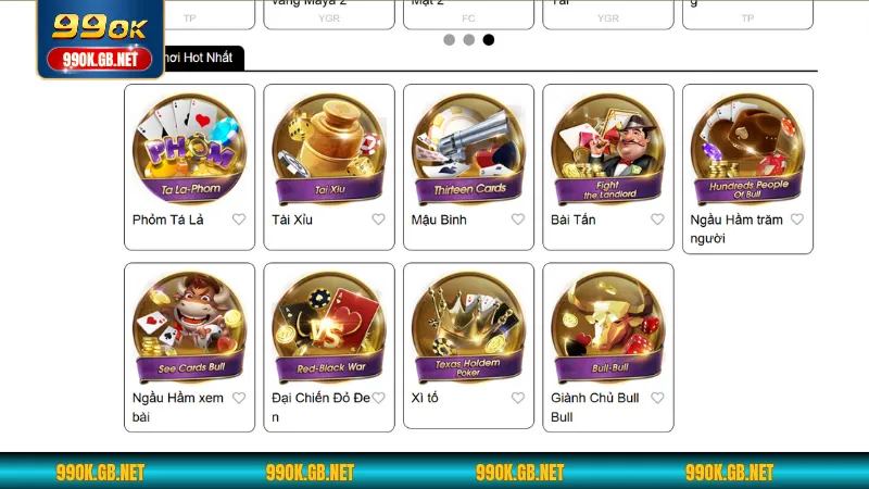 Giới thiệu một số siêu phẩm game bài 99OK hot
