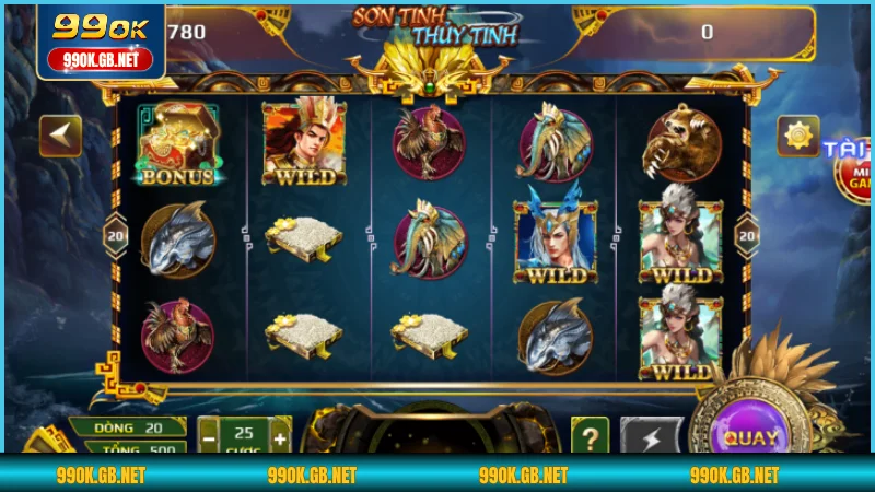 Sơn Tinh Thủy Tinh là tựa game slot phổ biến trên 99OK