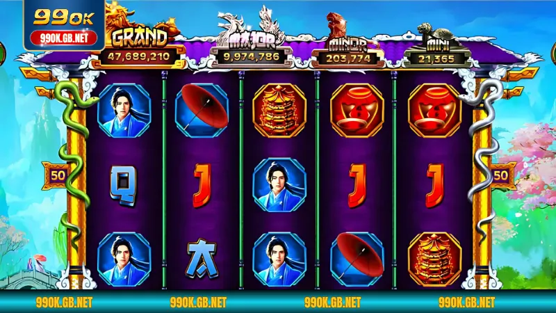 Tựa game nổ hũ 99OK lấy chủ đề cổ trang Trung Quốc